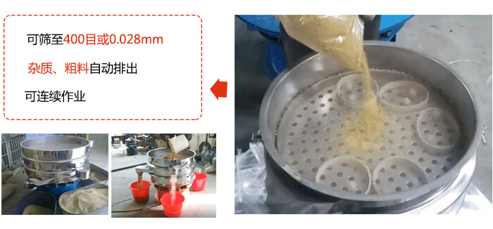 1800型振动筛筛分范围展示图