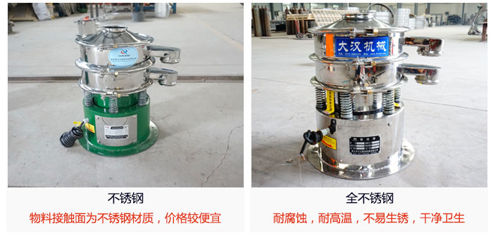 小型圆形筛做工采用：内外抛光的制作方法，能够保证产品的干净。
